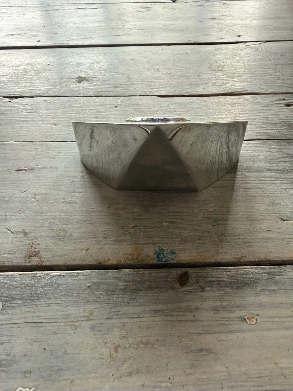 Nambe from Nambe NM Heart Shaped desk Clock - Modern Heart Decor. 2.25x4x3.5.